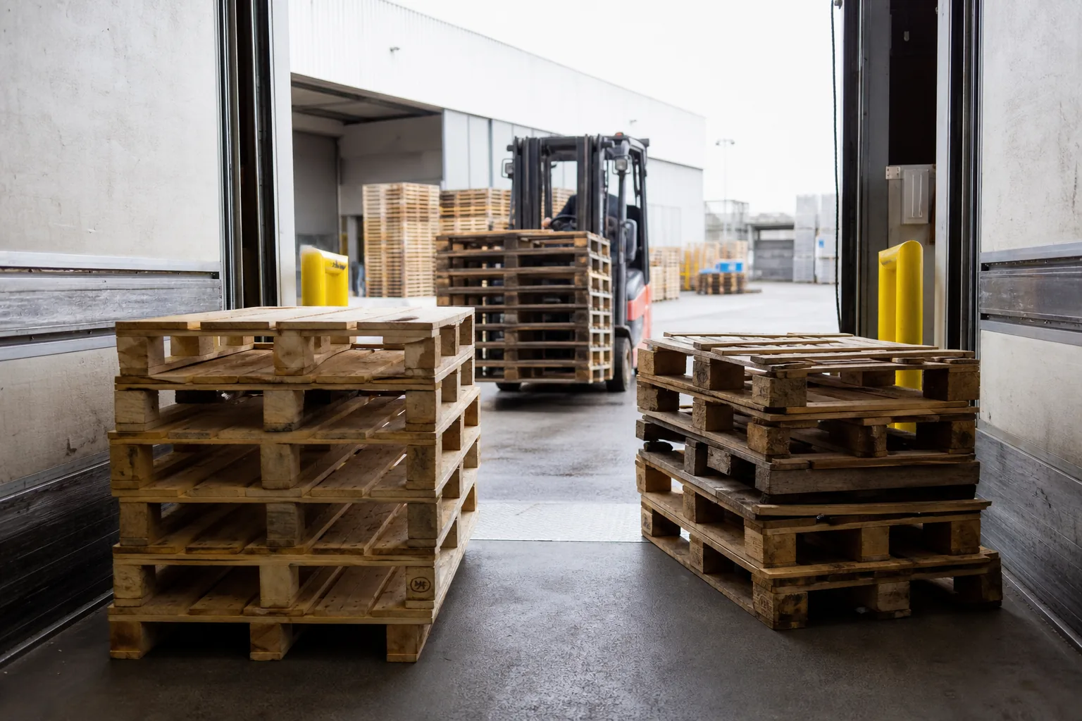 Palettentausch an der Laderampe
