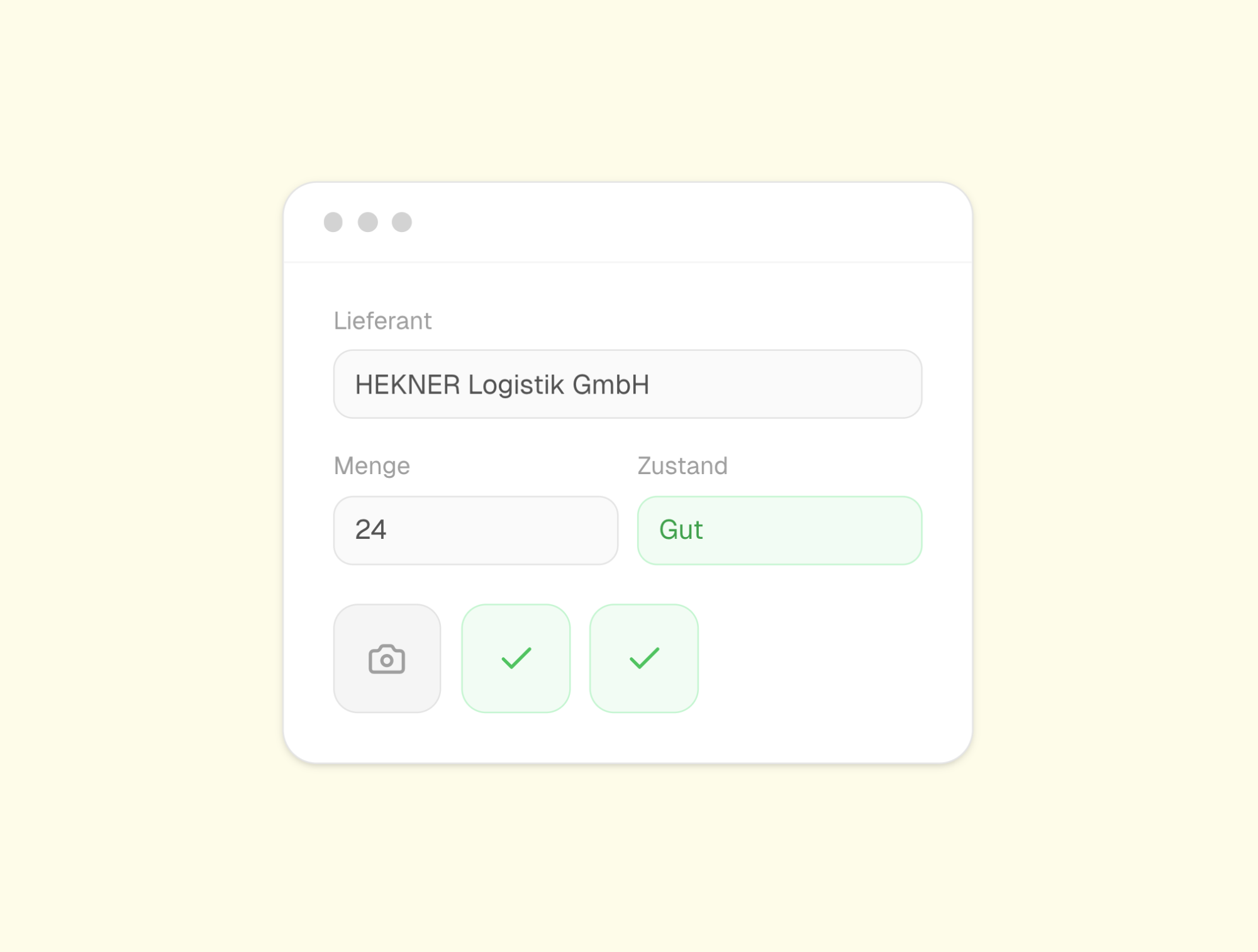 App-Erfassungsmaske für Retouren-Paletten